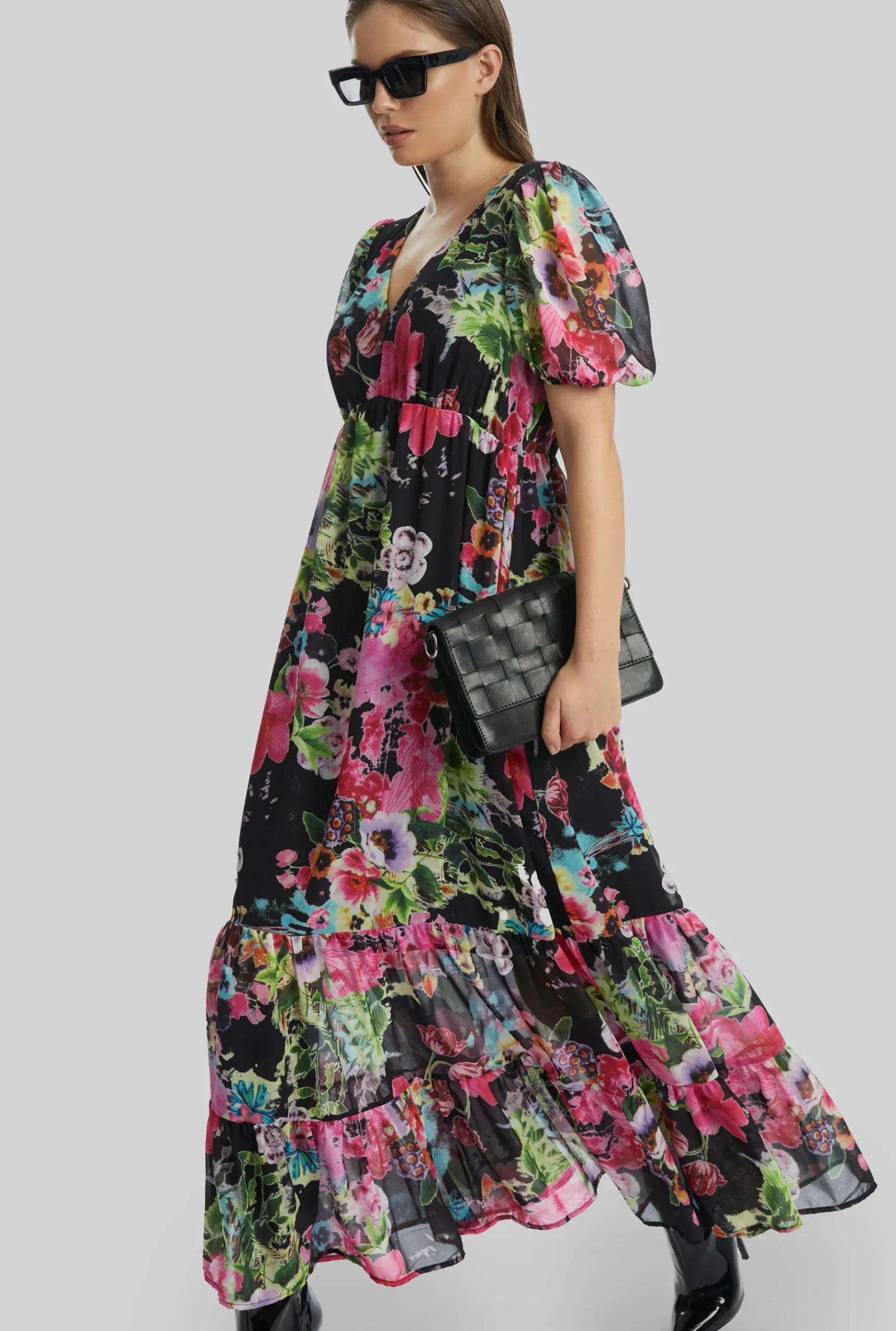 James Lakeland Floral V-neck Midi Dress