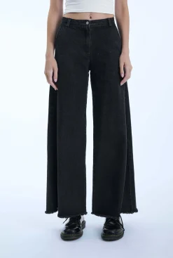 James Lakeland Frayed Black Jeans