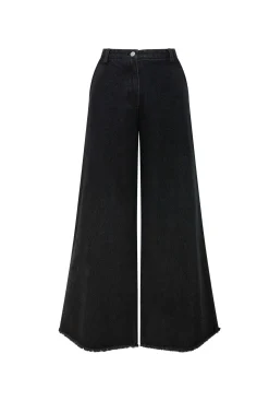 James Lakeland Frayed Black Jeans