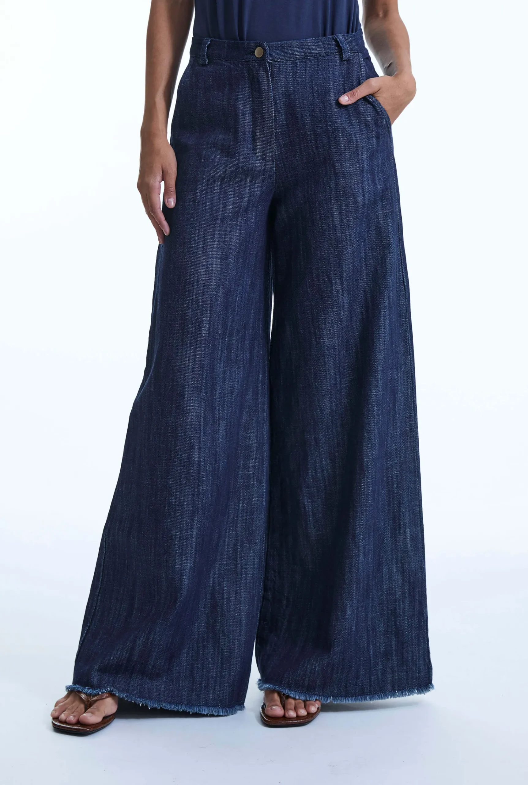 James Lakeland Frayed Denim Jeans