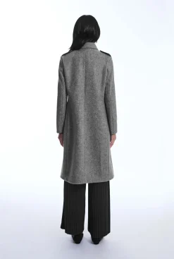 James Lakeland Grey Military Coat