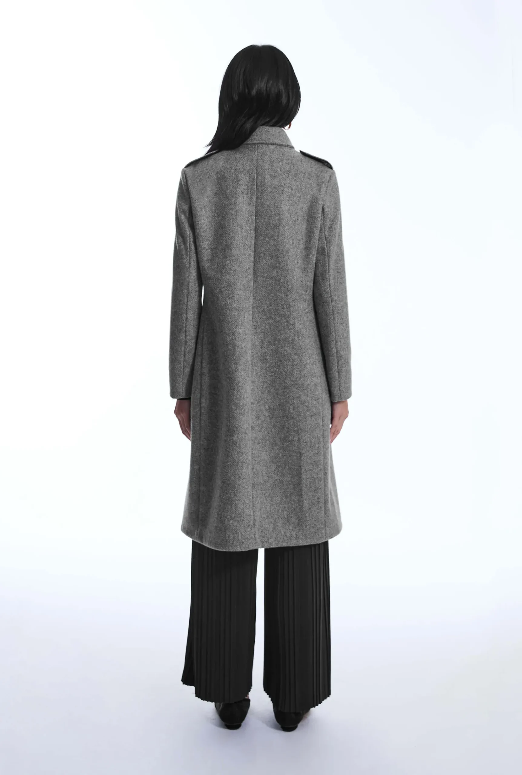 James Lakeland Grey Military Coat