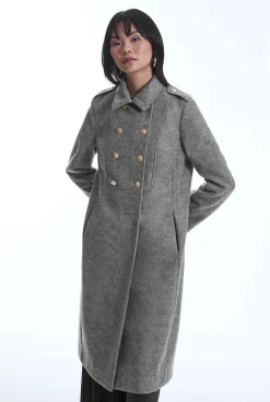 James Lakeland Grey Military Coat