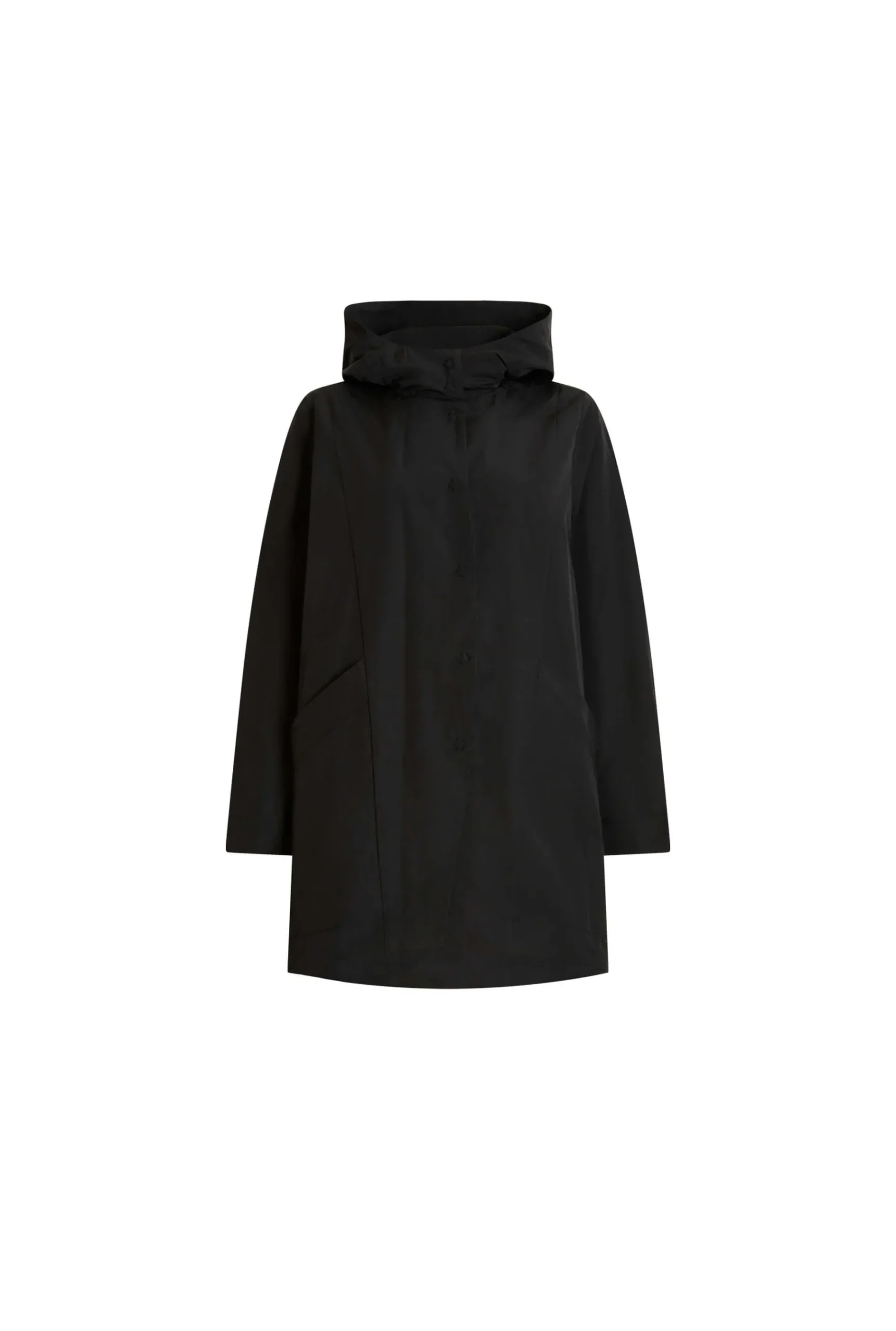 James Lakeland Hooded Black Raincoat