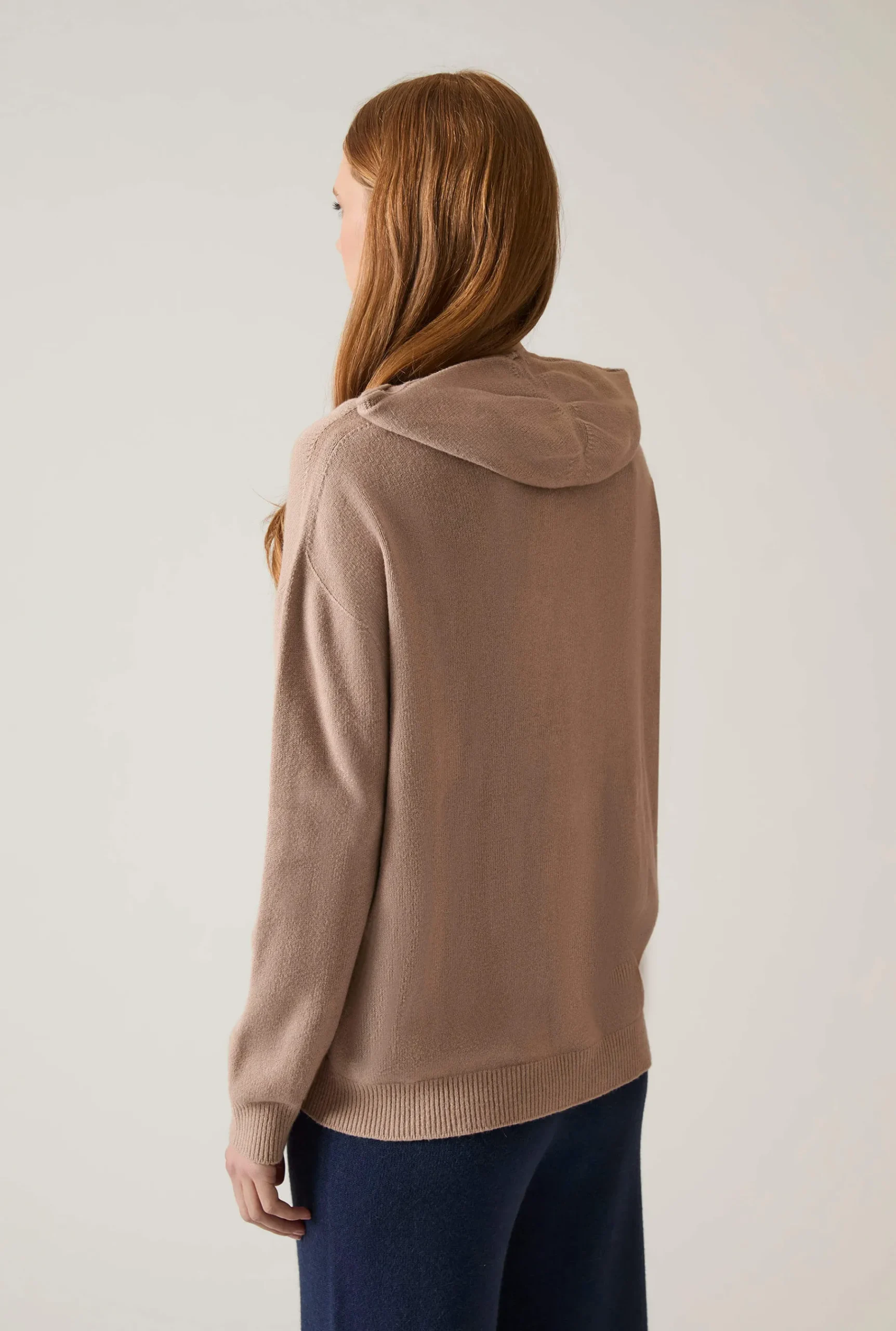 James Lakeland Hooded Taupe Jumper