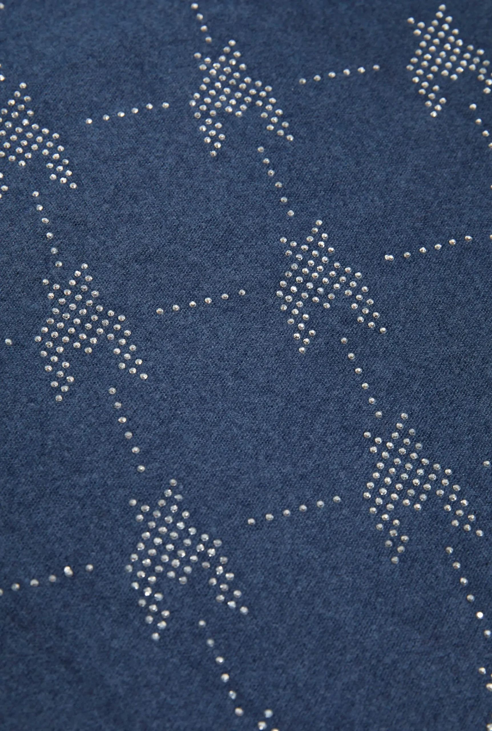 James Lakeland Houndstooth Navy Scarf