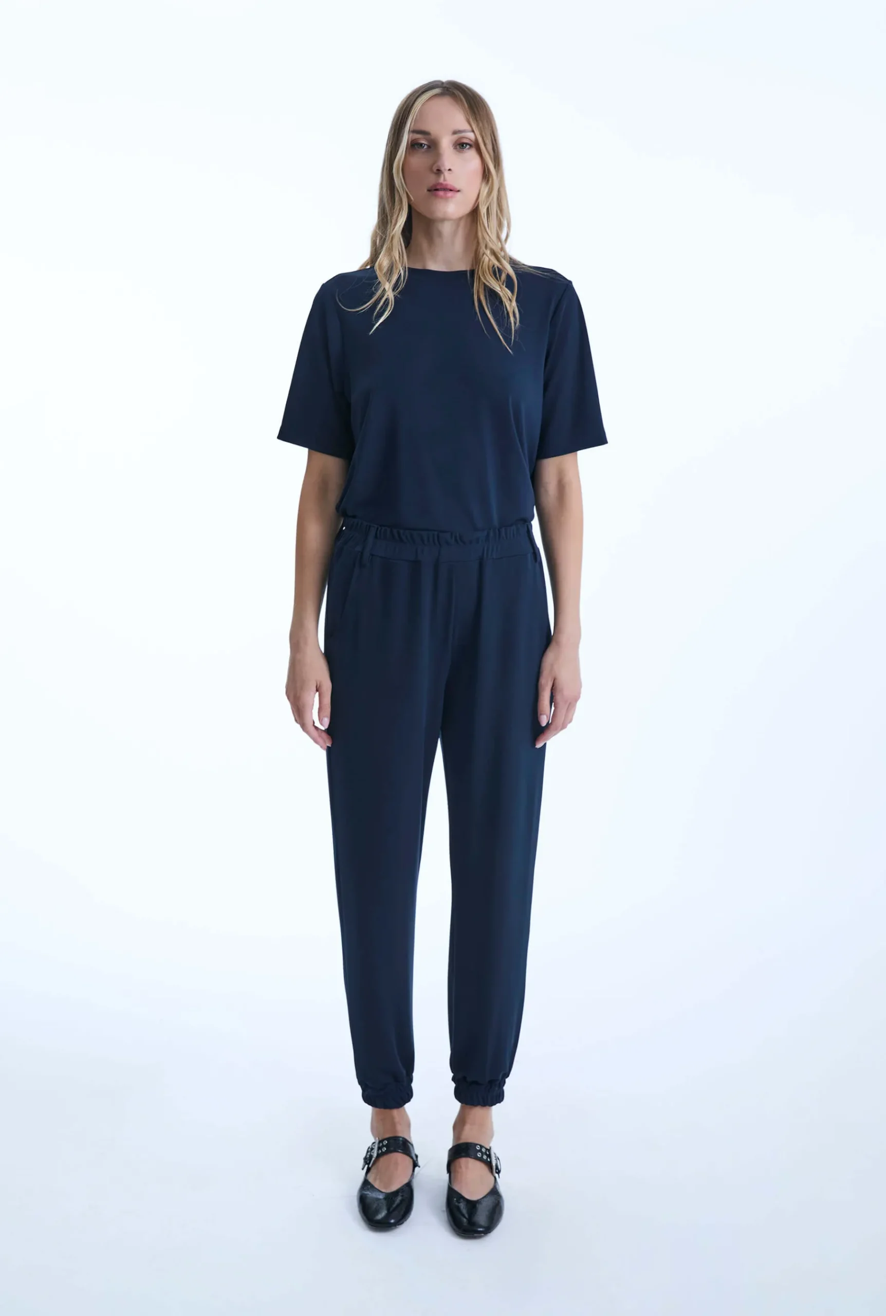 James Lakeland Jersey Navy Trousers