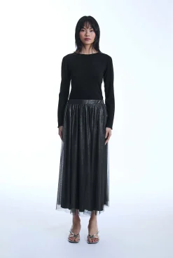 James Lakeland Laminated Tulle Skirt