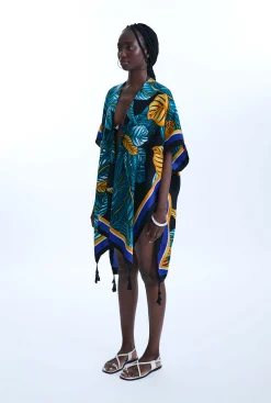 James Lakeland Leaf Print Kaftan