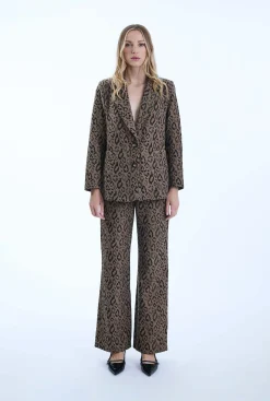 James Lakeland Leopard Print Detail Blazer