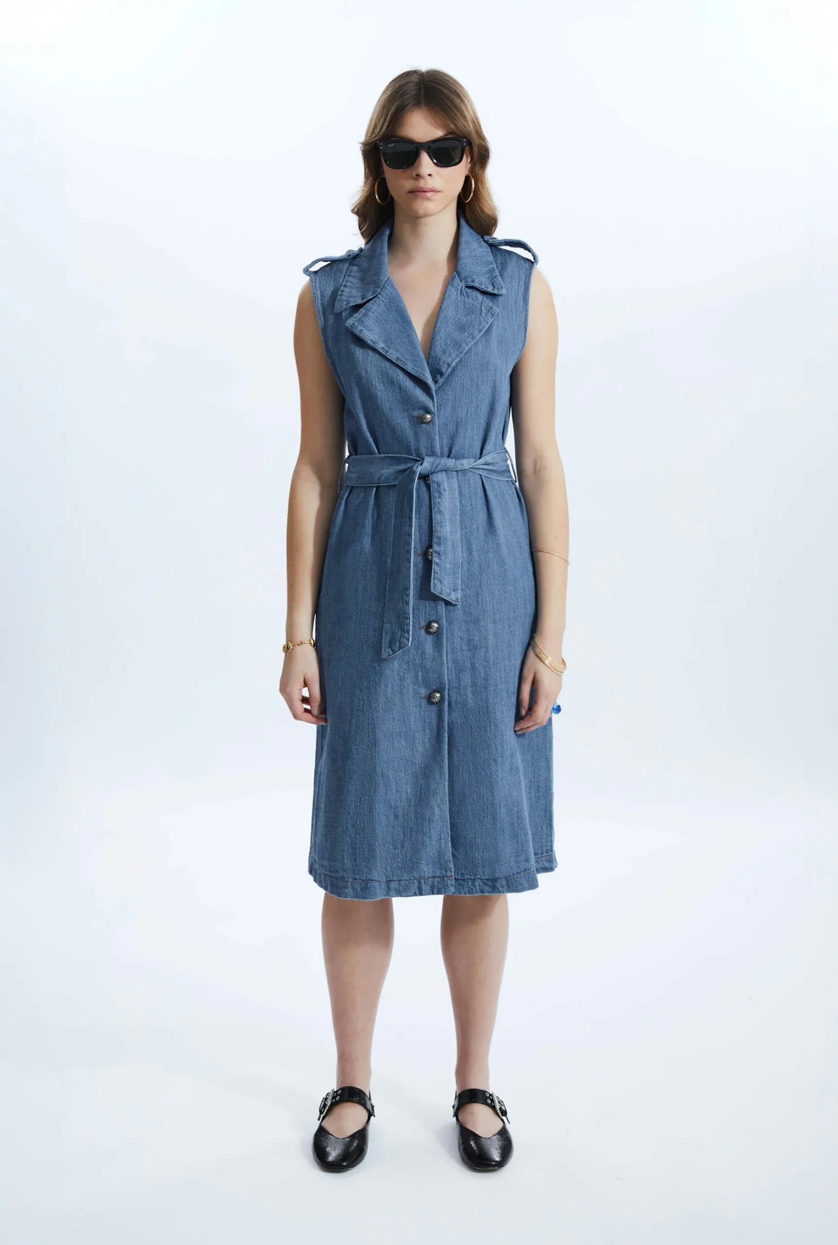 James Lakeland Long Denim Gilet