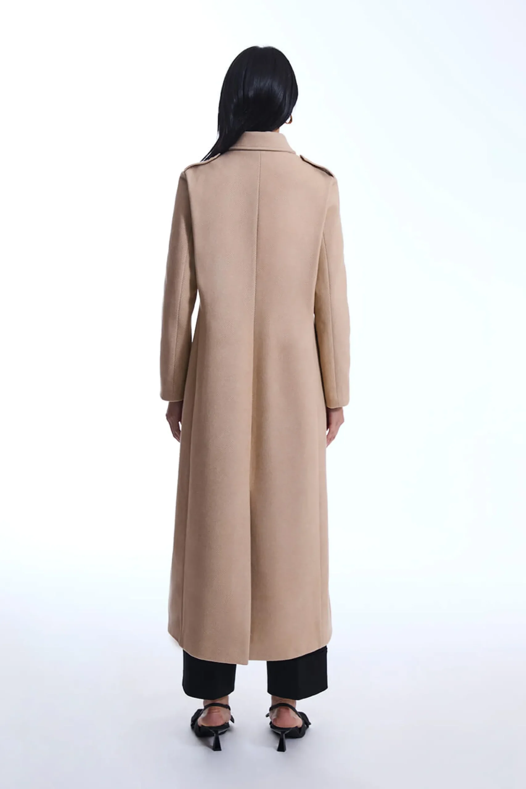 James Lakeland Long Military Camel Coat