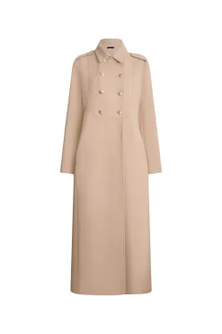 James Lakeland Long Military Camel Coat