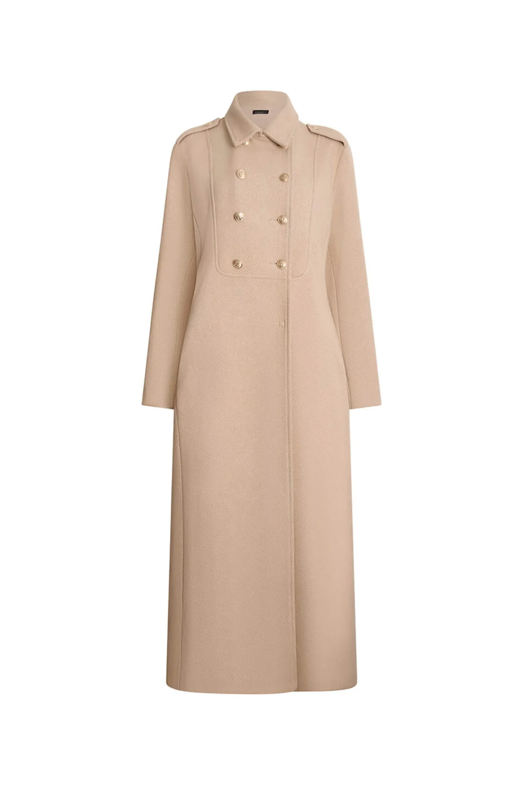 James Lakeland Long Military Camel Coat