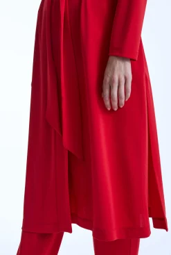 James Lakeland Long Red Jersey Cardigan