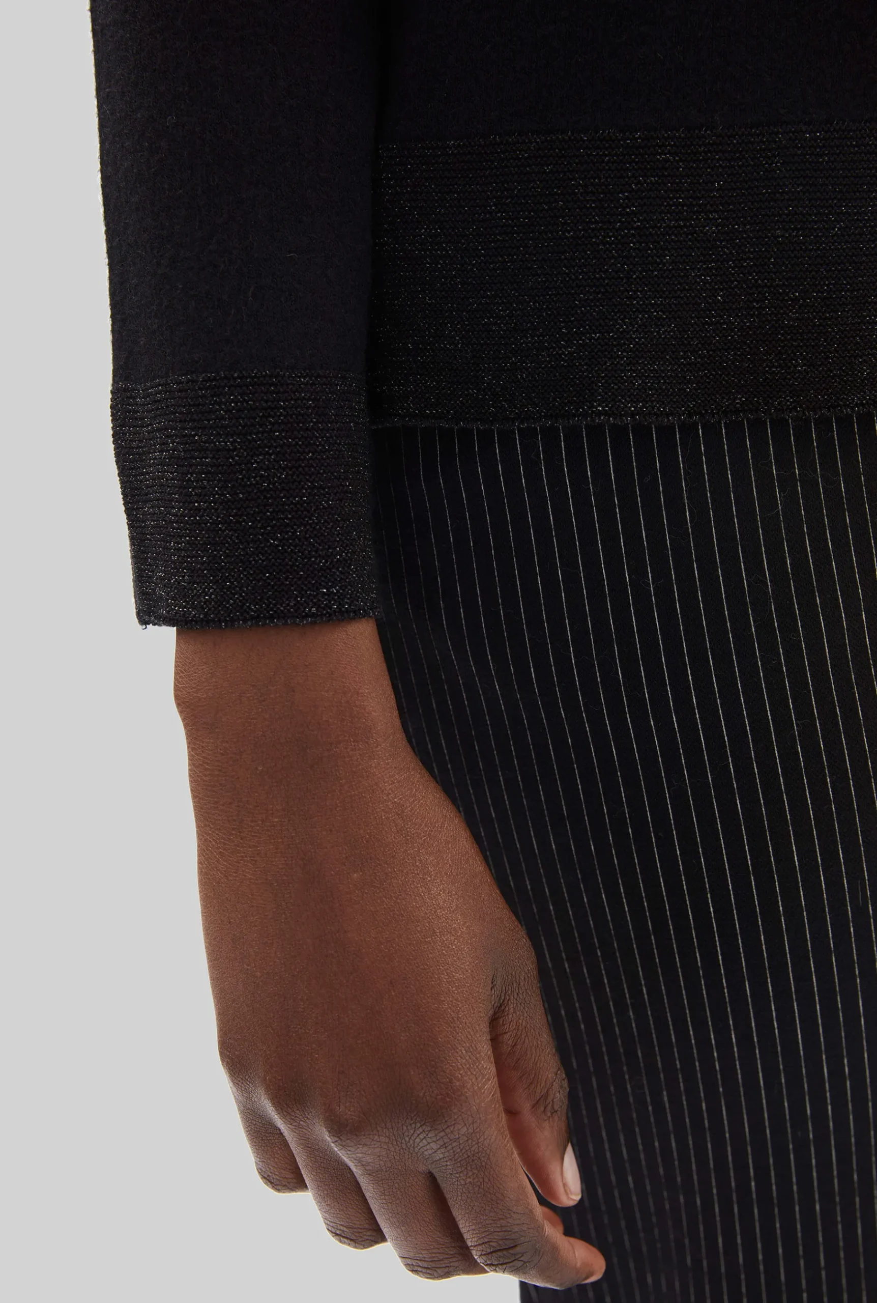 James Lakeland Lurex Detail Jumper Black