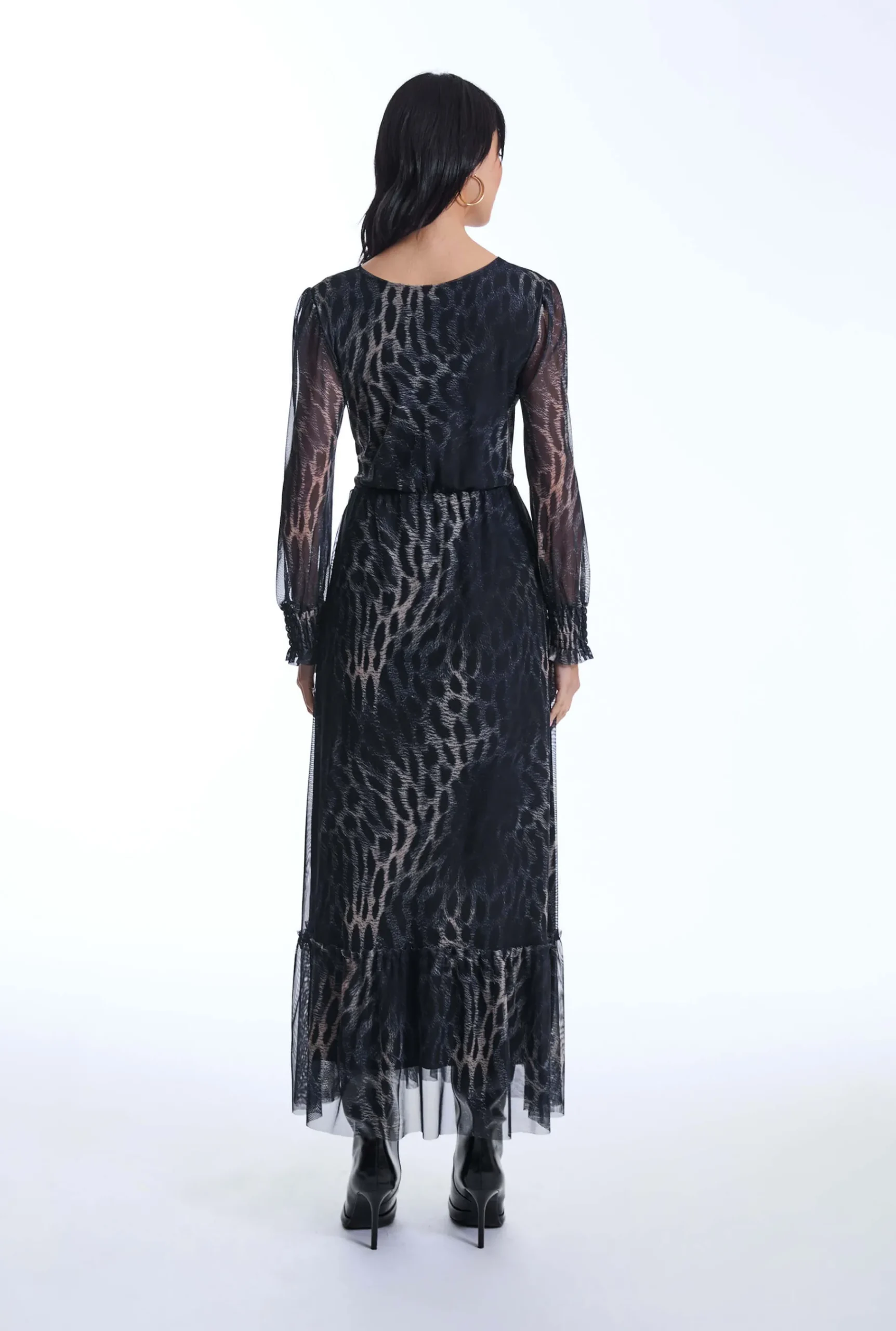 James Lakeland Maxi Tulle Navy Dress