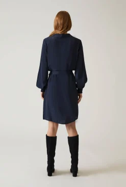 James Lakeland Navy Belted Dress