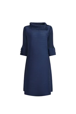 James Lakeland Navy Embellished Dress