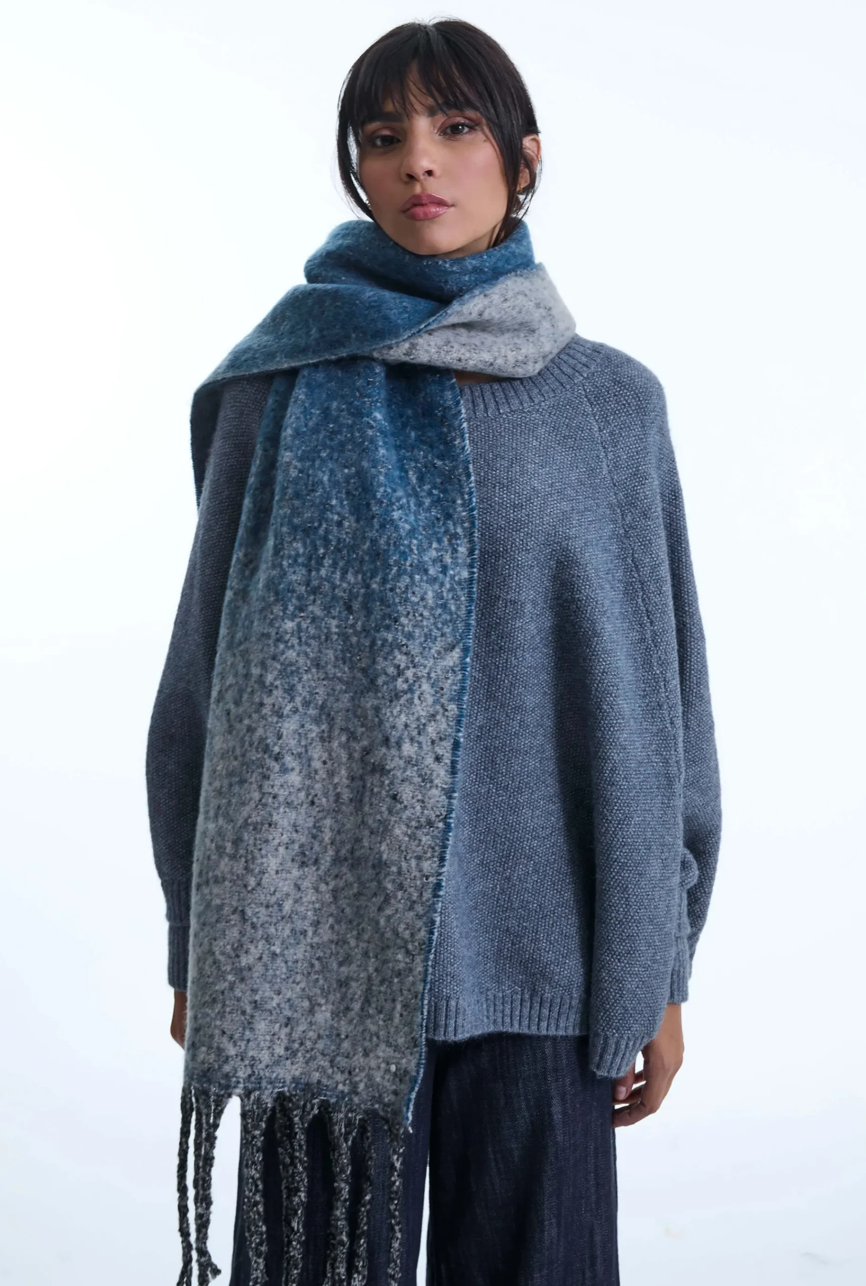 James Lakeland Ombre Blue Scarf