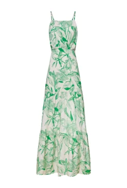 James Lakeland Open Back Print Tiered Midi Dress