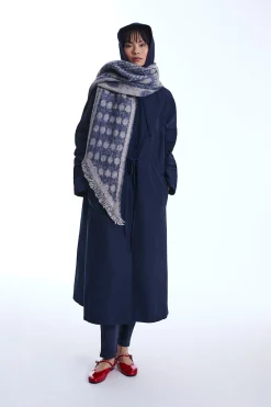 James Lakeland Oversized Navy Raincoat