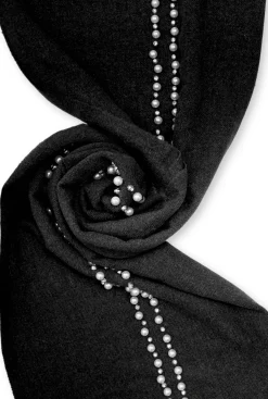 James Lakeland Pearl Black Scarf