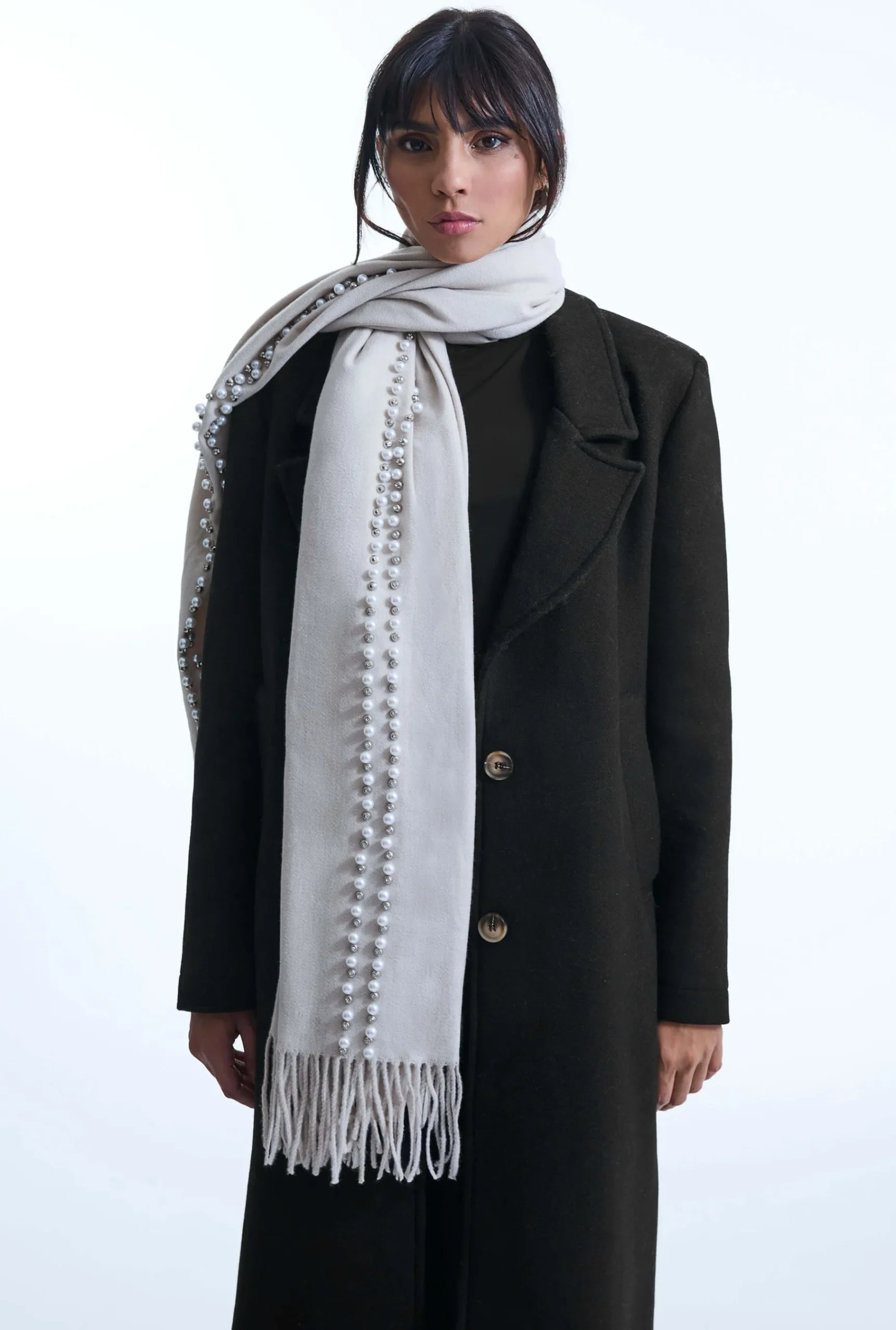 James Lakeland Pearl Cream Scarf
