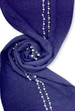 James Lakeland Pearl Navy Scarf