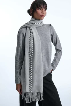 James Lakeland Pearl Pale Grey Scarf