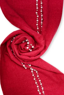 James Lakeland Pearl Red Scarf