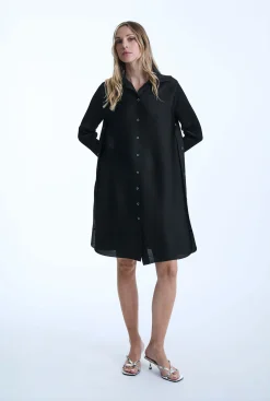 James Lakeland Pleated Black Dress