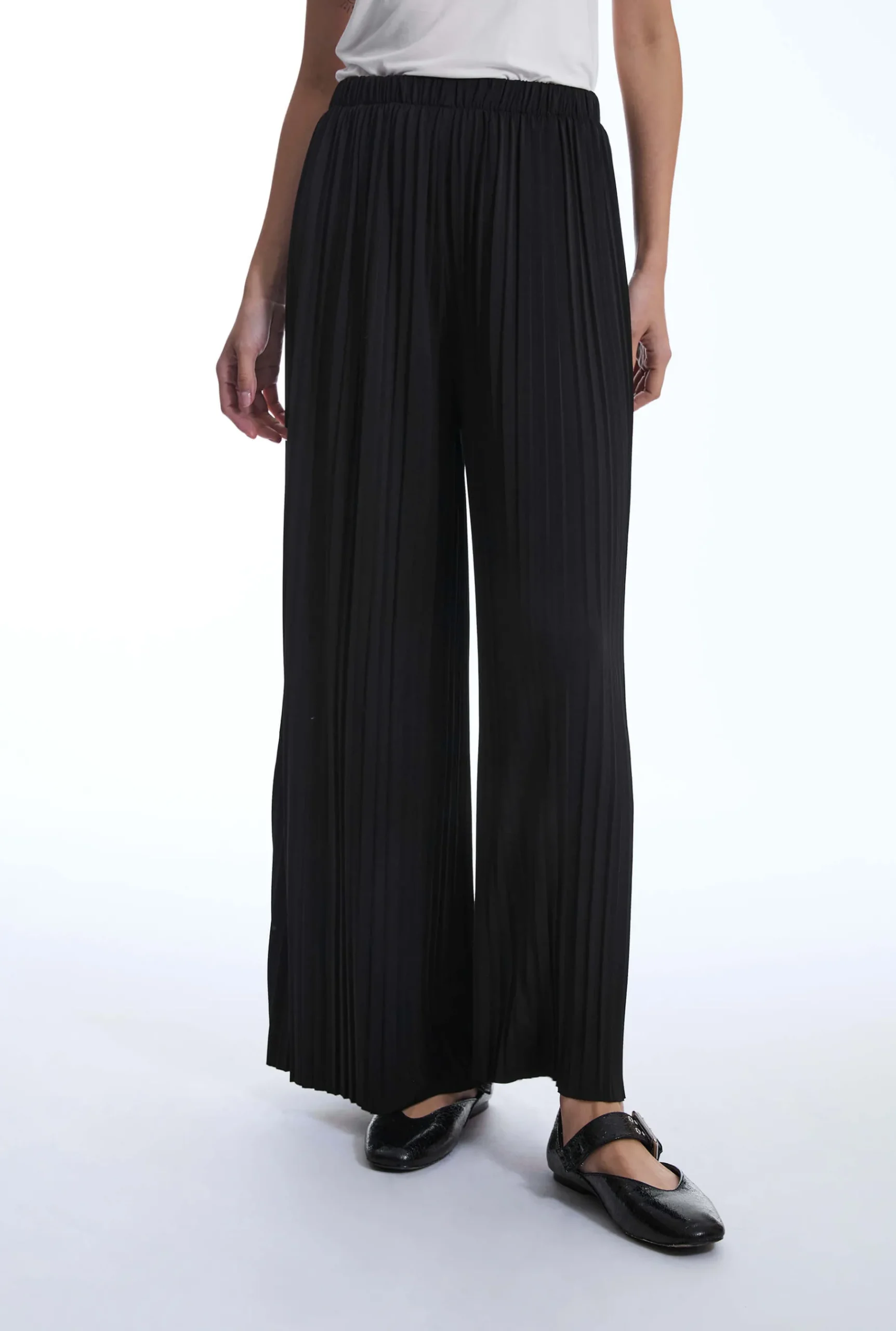 James Lakeland Pleated Black Trousers