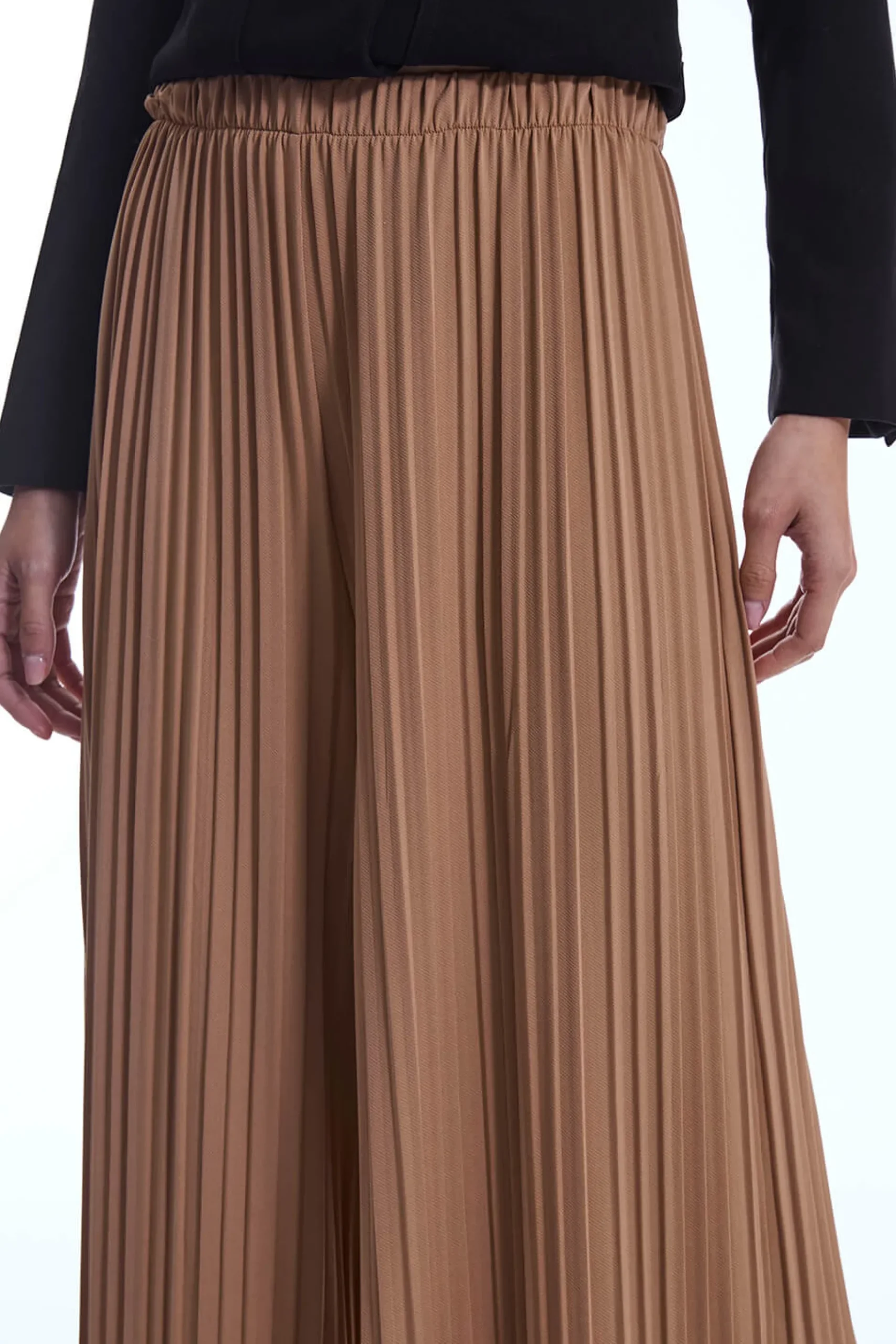 James Lakeland Pleated Camel Trousers