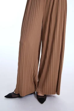 James Lakeland Pleated Camel Trousers