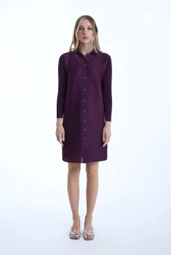 James Lakeland Pleated Purple Dress