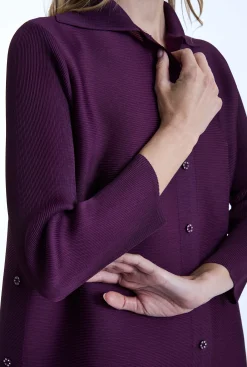 James Lakeland Pleated Purple Dress