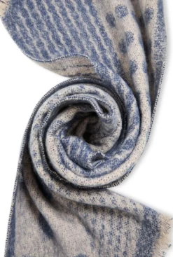 James Lakeland Polka Dot Blue Scarf