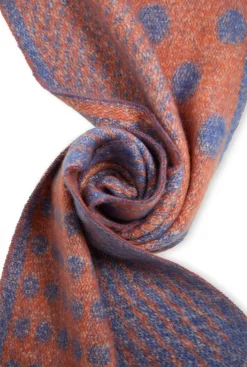 James Lakeland Polka Dot Orange Scarf