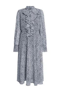 James Lakeland Printed Front Ruffle Midi Dress