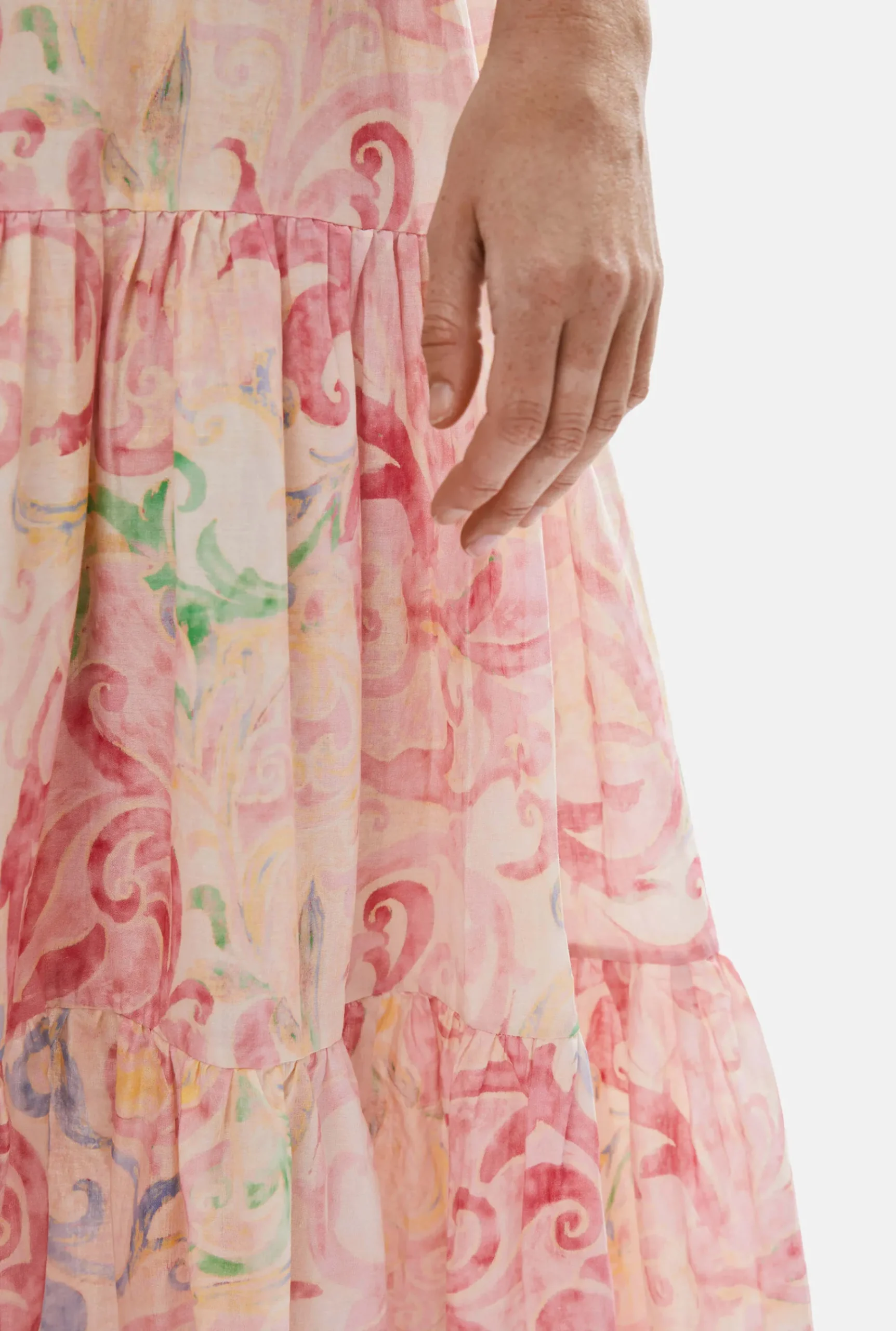 James Lakeland Printed Tiered Midi Skirt
