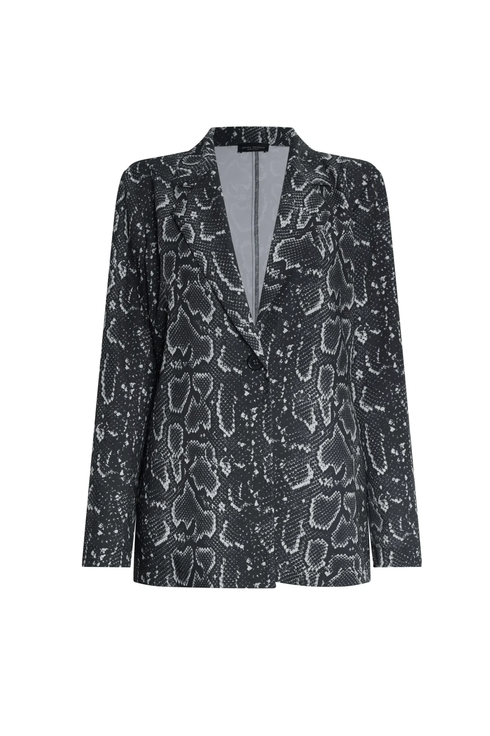 James Lakeland Python Print Blazer Black-Beige