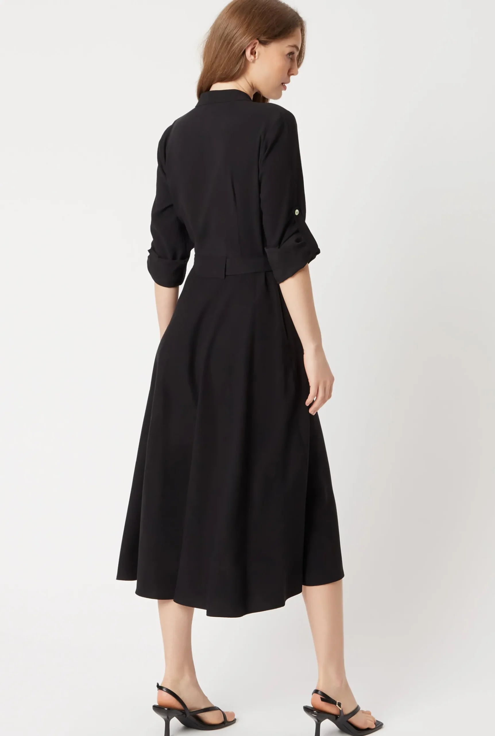James Lakeland Roll Sleeve Midi Dress Black