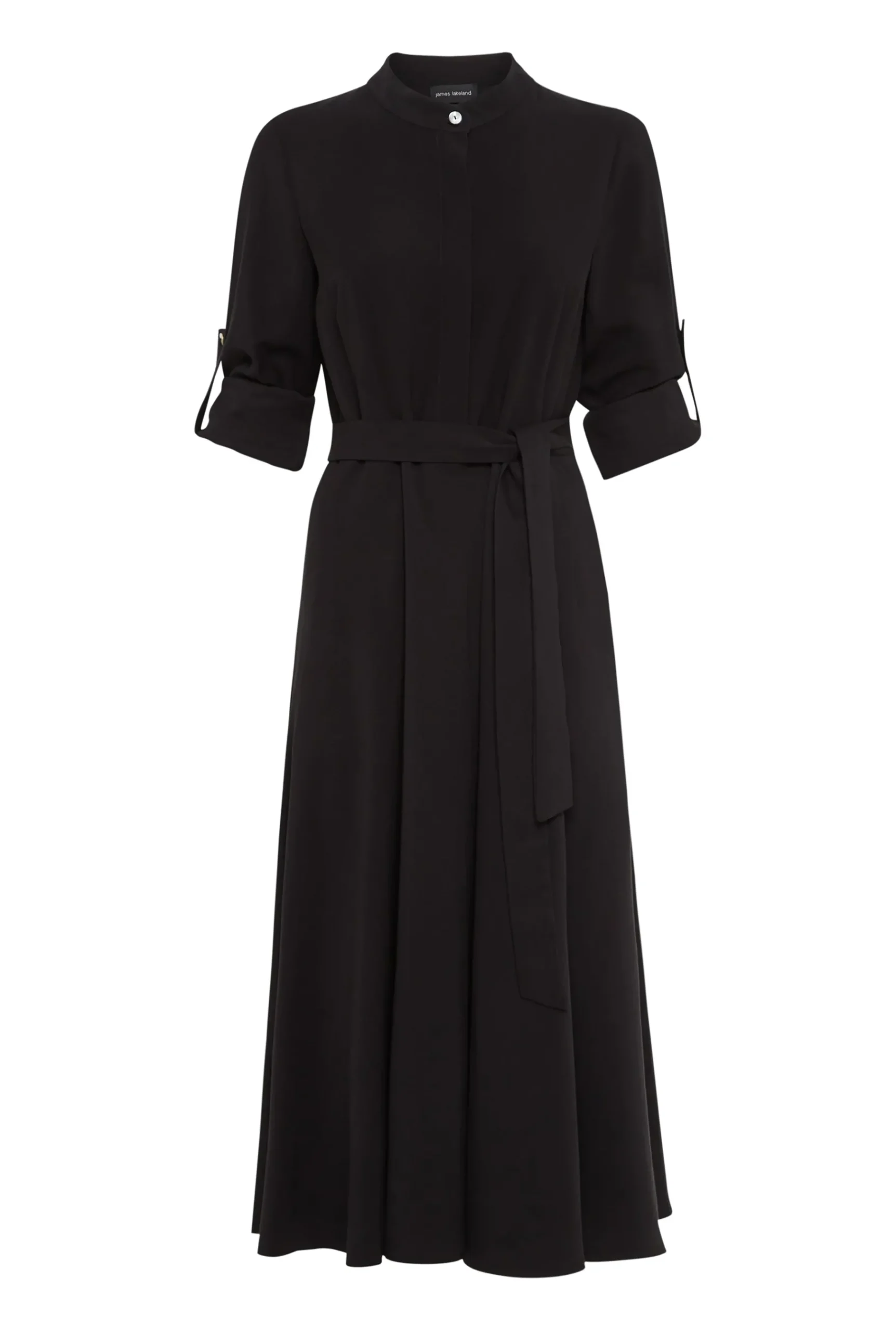 James Lakeland Roll Sleeve Midi Dress Black