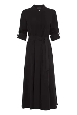 James Lakeland Roll Sleeve Midi Dress Black