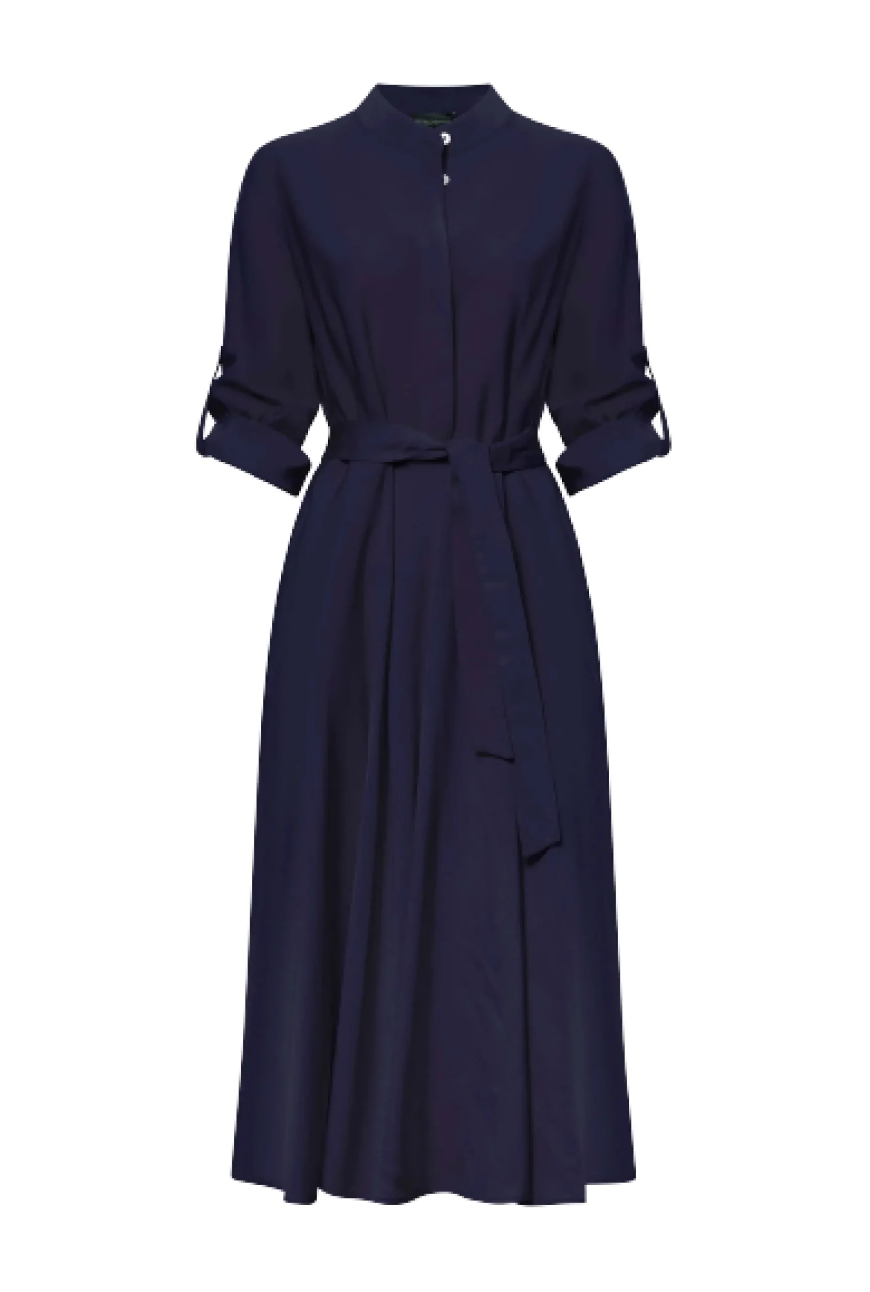 James Lakeland Roll Sleeve Midi Dress Navy