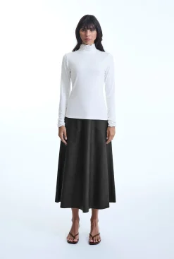 James Lakeland Ruffle Neck Cream Top
