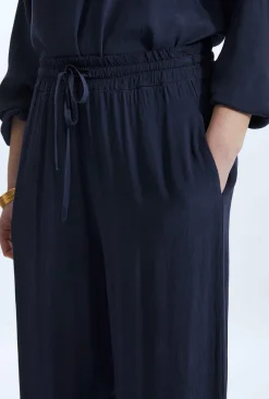 James Lakeland Satin Trim Wide Leg Joggers