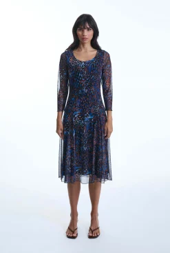 James Lakeland Sheer Printed Dress