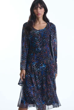 James Lakeland Sheer Printed Dress